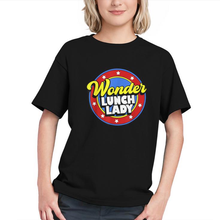Superhero Power Lunch Lady Back to School Youth T-shirt