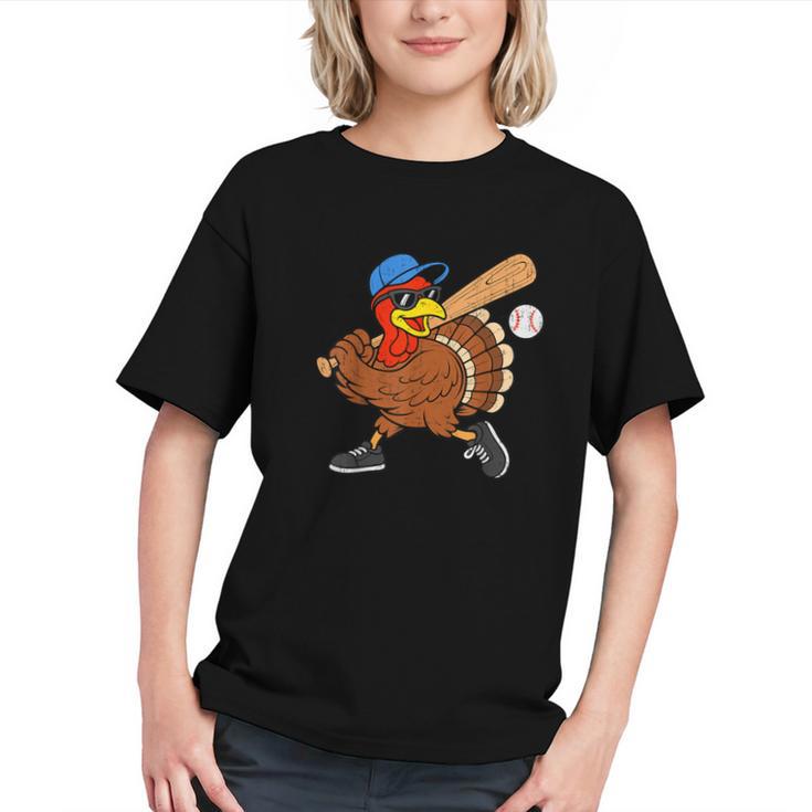 Turkey Baseball Thanksgiving Sports Humor Men Boy Kids Graphic Youth