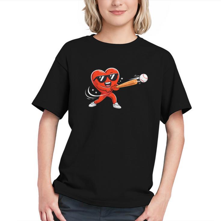 Valentine Baseball Heart Sport Valentines Day Men Boys Kids Graphic Youth