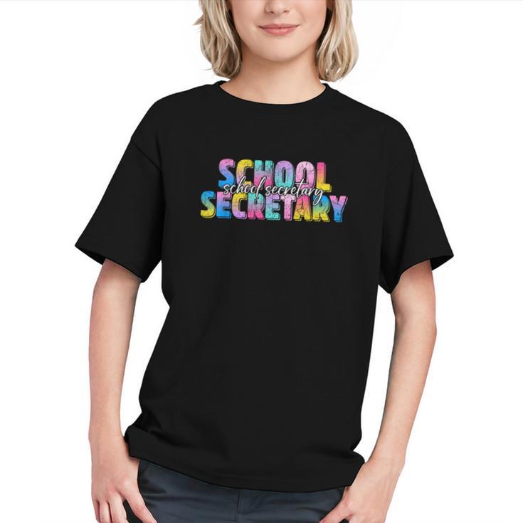 Vibrant Rainbow School Secretary Back to School Youth T-Shirt
