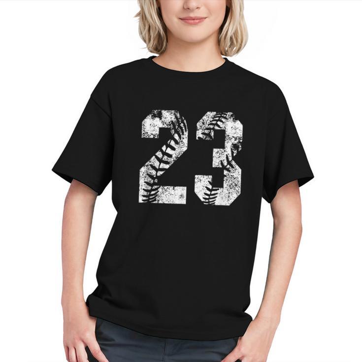 Vintage Baseball Number 23 Jersey Player Uniform Graphic Youth