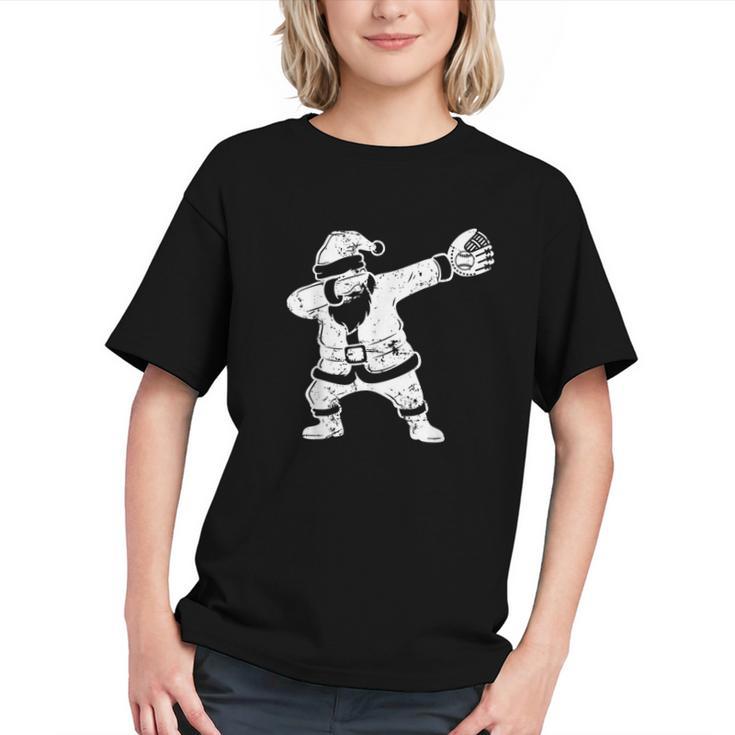 Vintage Dabbing Santa Christmas Baseball Xmas Costume Graphic Youth