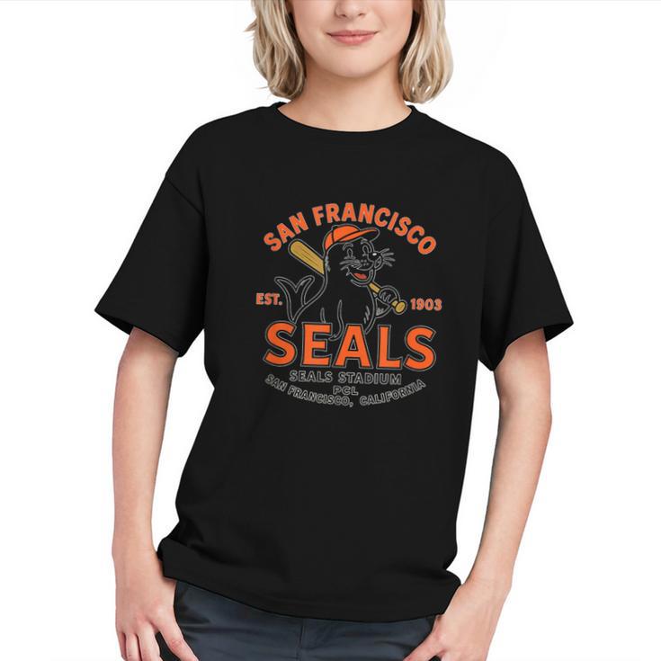Vintage San Francisco Seals California Baseball Logo Graphic Youth