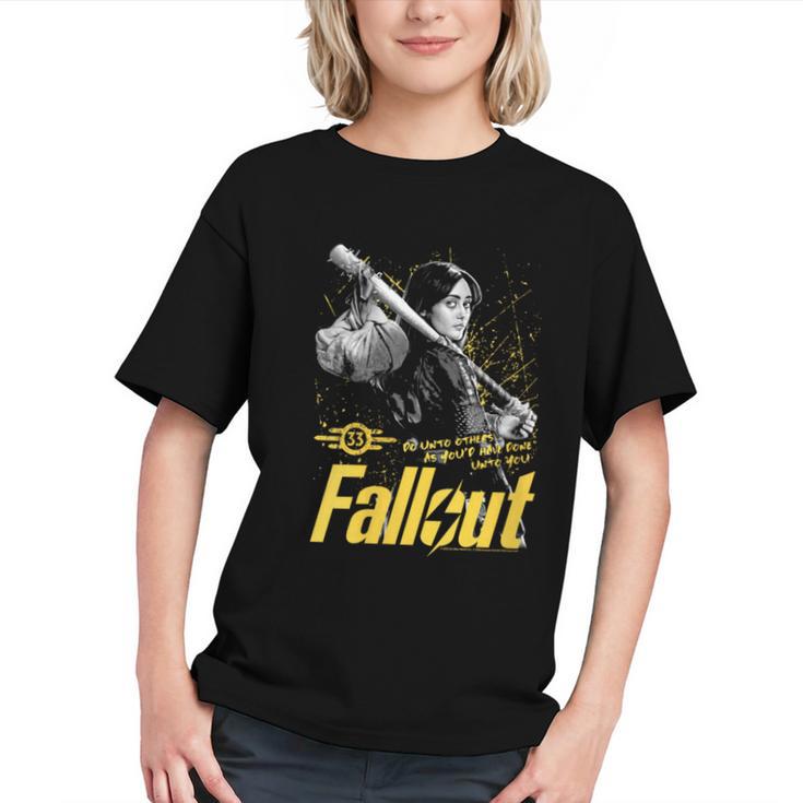 Women's Fallout TV Series Lucy Do Unto Others Baseball Bat Gamer Graphic Youth