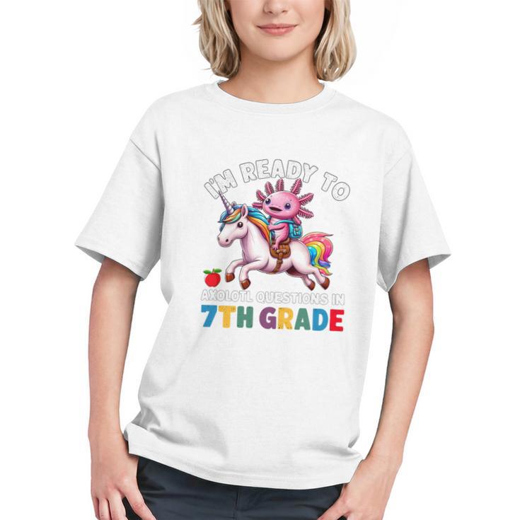 7th Grade Axolotl Questions Back to School Youth T-Shirt