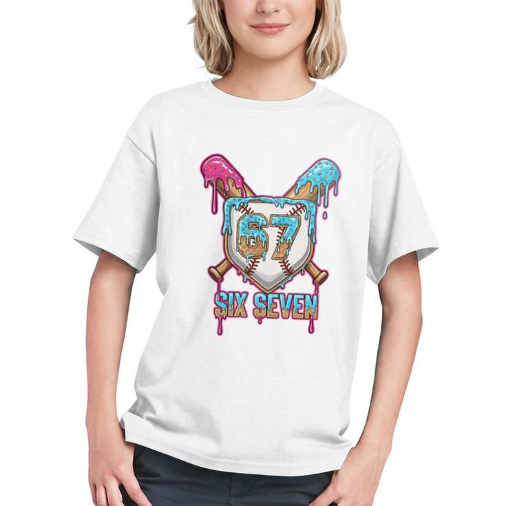 Baseball Drip Number 67 Player 6-7 Six Seven Meme Gen Alpha Graphic Youth