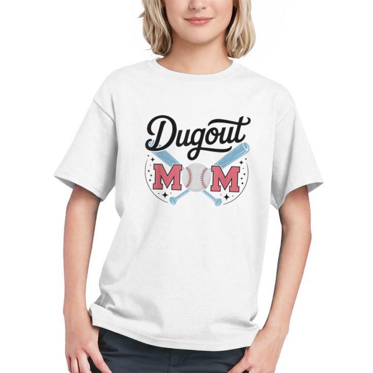 Baseball Mom – Proud Dugout Supporter Graphic Youth