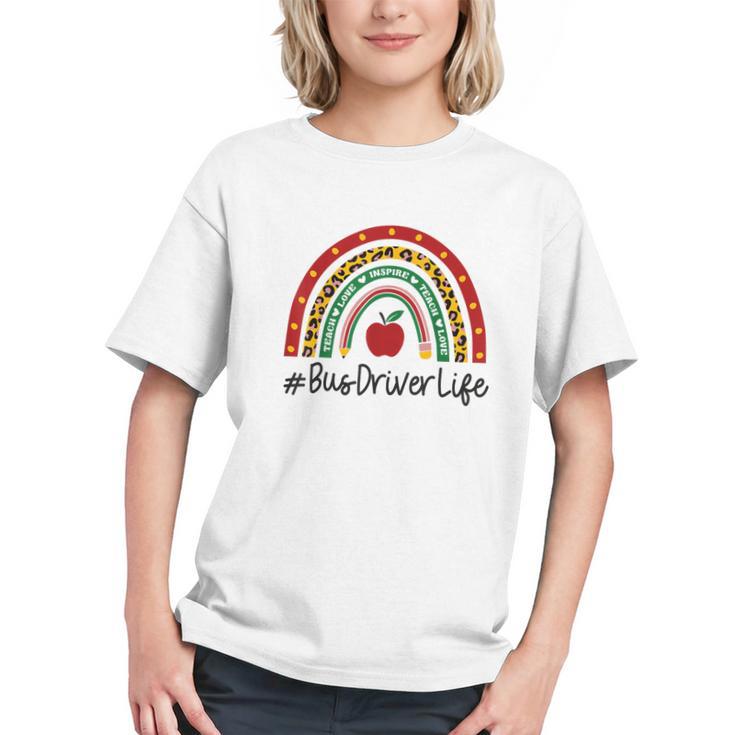 Bright Rainbow Bus Driver Back to School Youth T-shirt