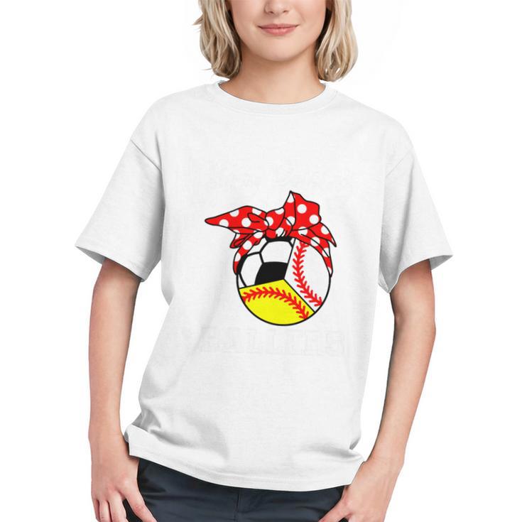 Busy Raising Ballers Baseball Softball Soccer Mom Premium Tri-Blend Graphic Youth