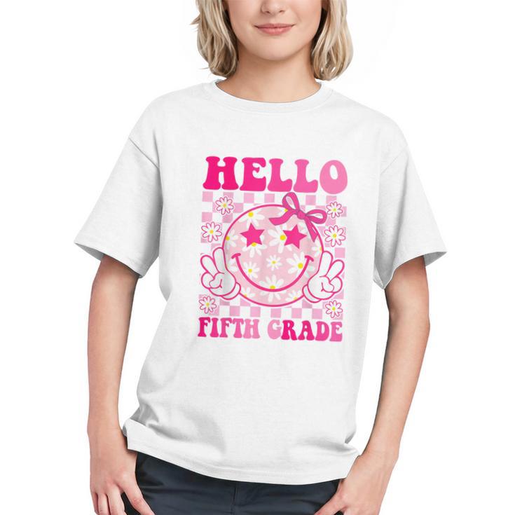 Charming Coquette Bow 5th Grade Back to School Youth T-shirt