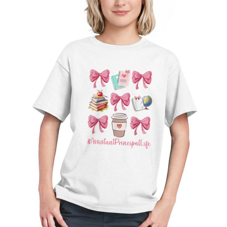 Charming Coquette Bows Assistant Principal Back to School Youth T-shirt Charming Coquette Bows Assistant Principal Back to School Youth T-shirt