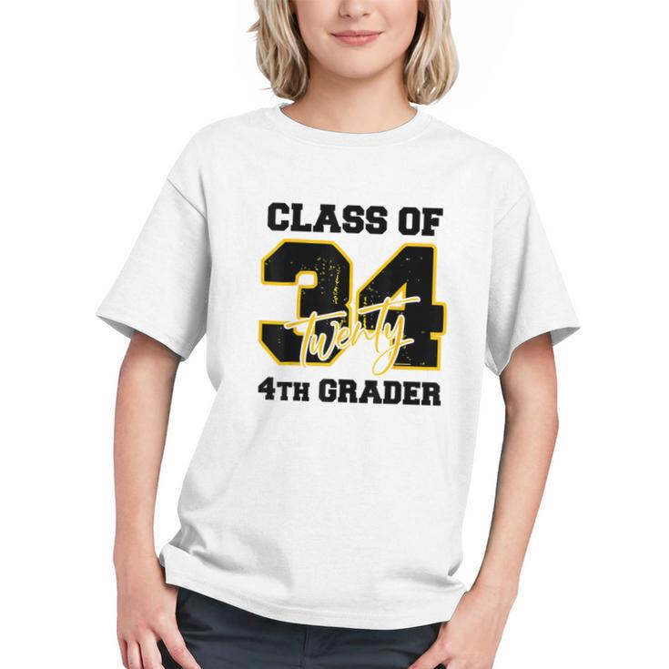 Class Of 2034 4th Grader Elementary School Back To School Graphic Youth