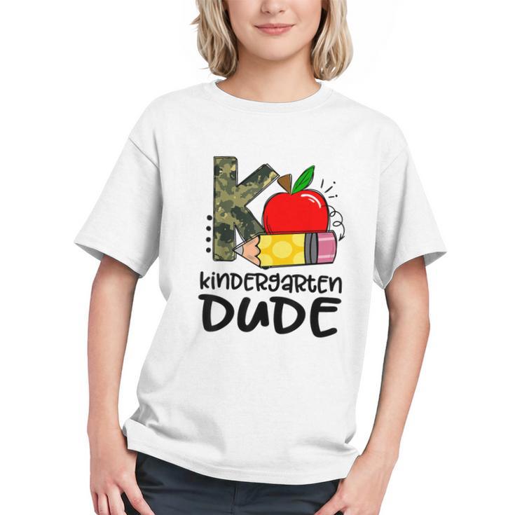 Coolest Kindergarten Dude Back to School Youth T-shirt