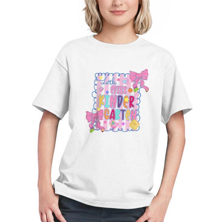 Coquette Kindergarten Charm Back to School Youth T-shirt