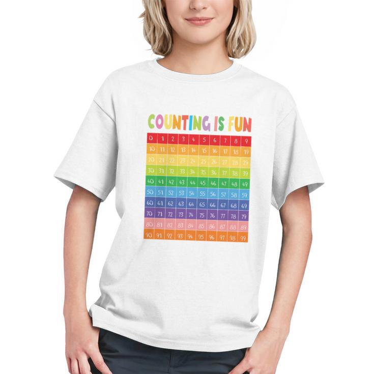 Count to 100 with Joy! Back to School Counting Youth T-Shirt