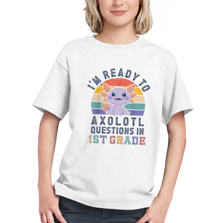 Curious 1st Grader Axolotl Questions Back to School Youth T-Shirt