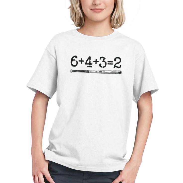 Double Play 6 4 3 2 Vintage Baseball Math Softball Player Premium Tri-Blend Graphic Youth