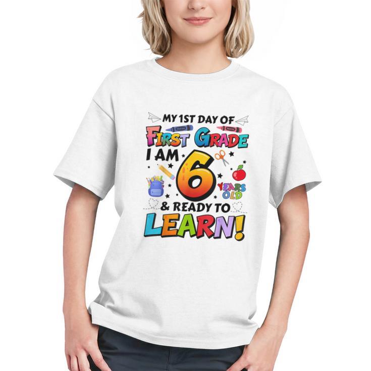 First 1st Grade First Day Of School Back To School Kids Graphic Youth