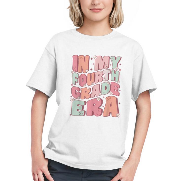In My Fourth Grade Era Cute Groovy 4th Grade Back To School Graphic Youth