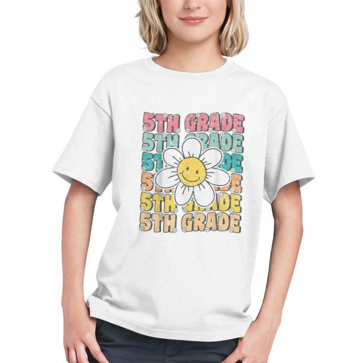 Groovy 5th Grade Vibes Back to School Youth T-Shirt