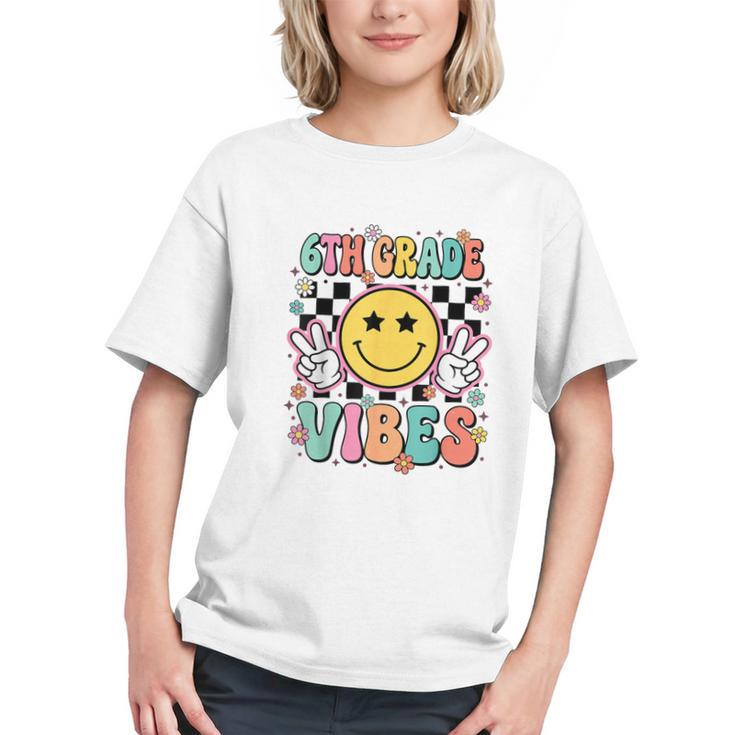 Groovy 6th Grade Vibes Back to School Youth T-Shirt
