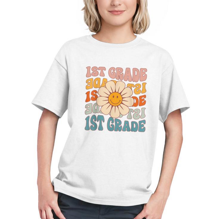 Groovy Daisy Vibes for 1st Grade Back to School Youth T-Shirt