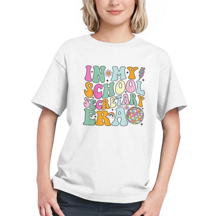 Groovy School Secretary Era Back to School Youth T-Shirt