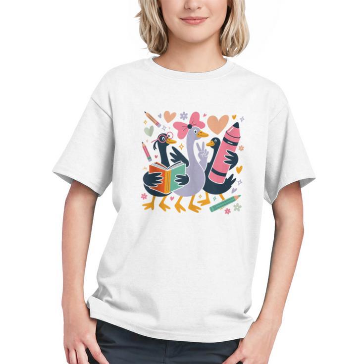 Honk for the First Day! Silly Goose Back to School Youth T-Shirt