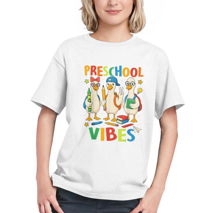 Honk into Preschool! Cute Goose Back to School Youth T-shirt
