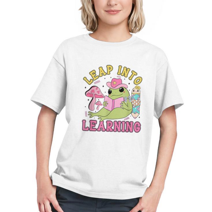 Hop into Class! Cute Kawaii Frog Back to School Youth T-Shirt