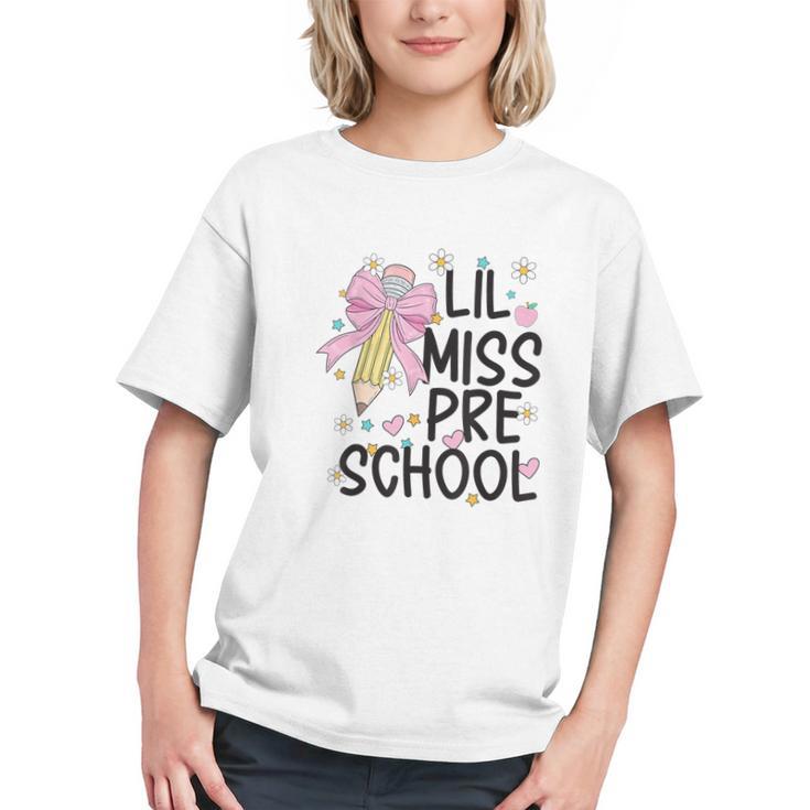 Little Miss Preschool Vibes Back to School Youth T-shirt
