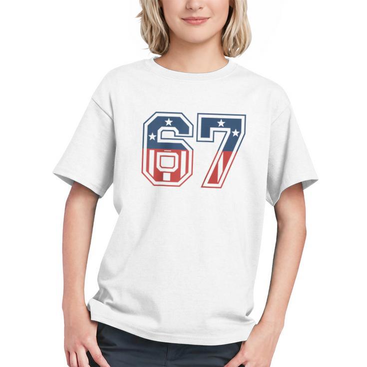 Number 67 USA Raglan Baseball Tee Graphic Youth