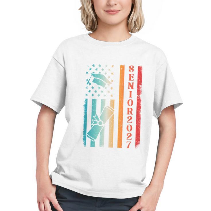 Proud USA Flag Class of 2027 Back to School Youth T-shirt