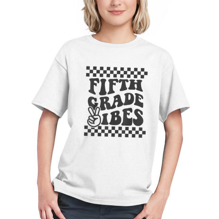 Retro 5th Grade Vibes Back to School Youth T-shirt