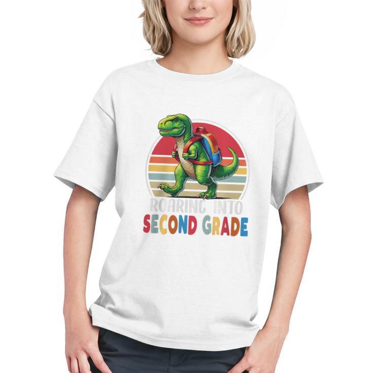 Roar into 2nd Grade! T-Rex Back to School Youth T-shirt