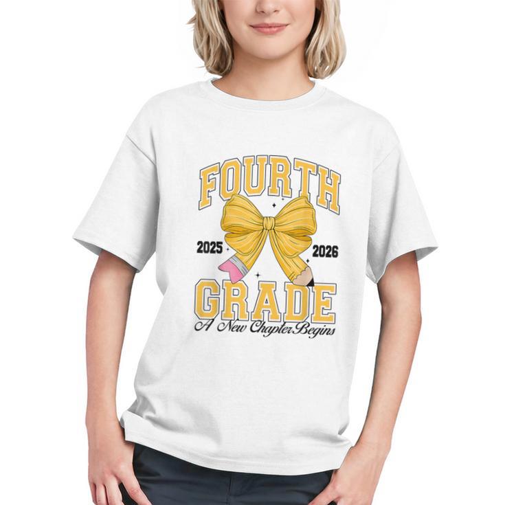 Rocking the Pencil Bow into 4th Grade Back to School Youth T-Shirt