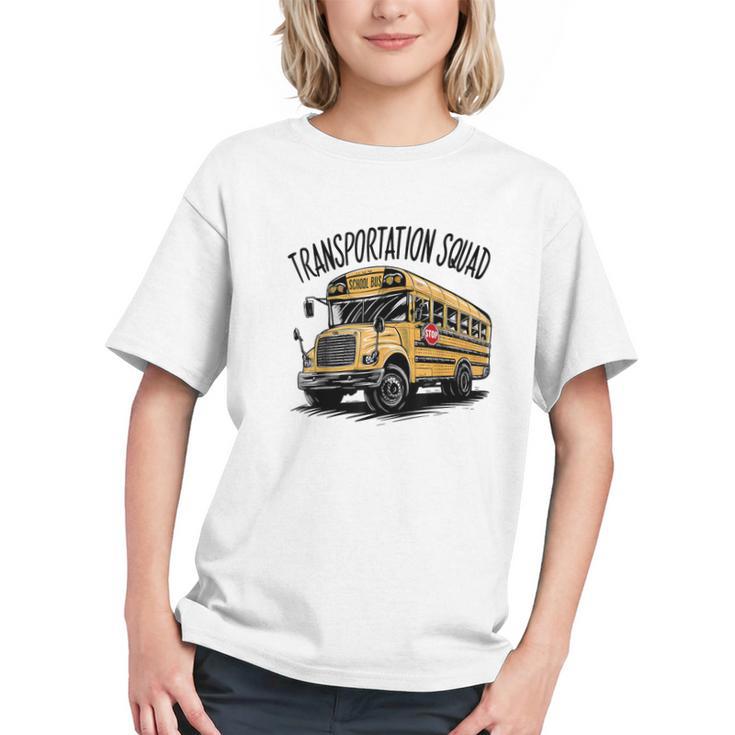 Roll with the Transportation Squad Back to School Youth T-Shirt