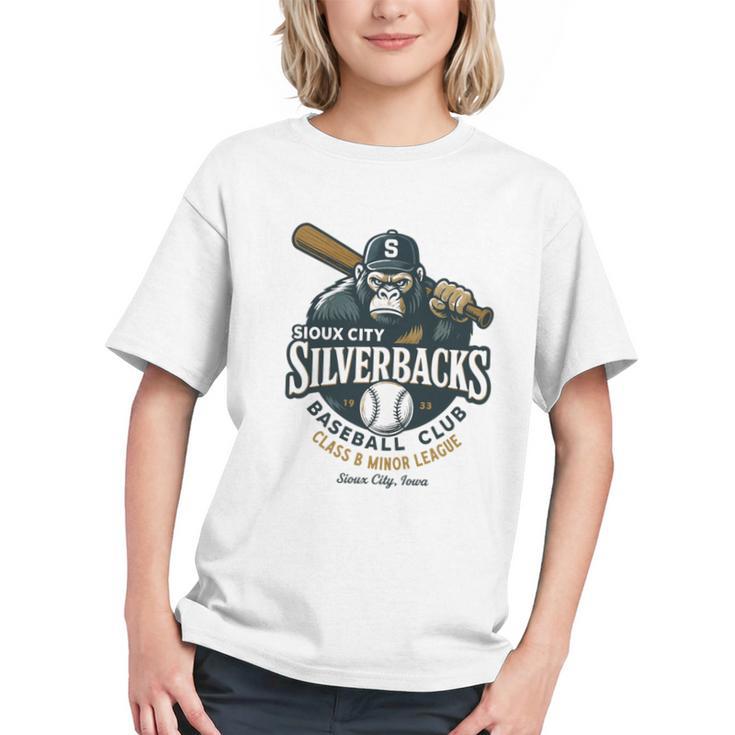 Sioux City Silverbacks Retro Minor League Baseball Graphic Youth