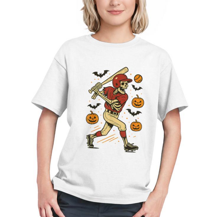 Skeleton Halloween Baseball Boys Men Kids Toddler Graphic Youth