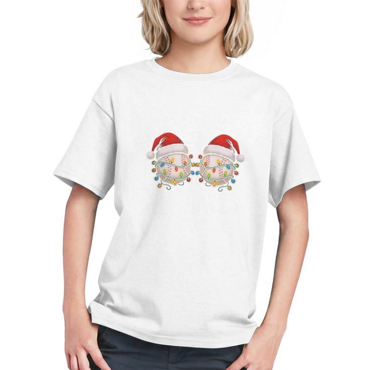 Stop Staring At My Balls Comedy Christmas Baseball Graphic Youth