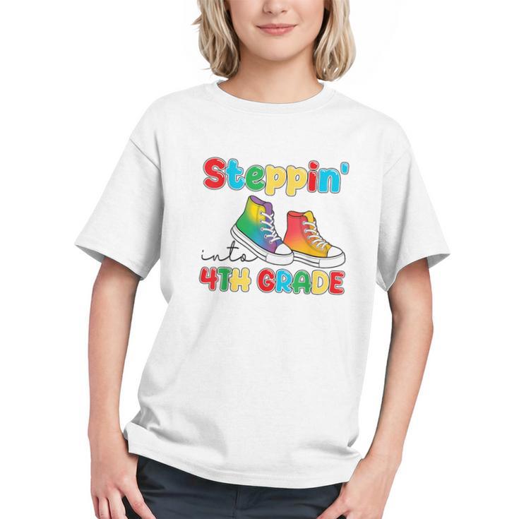 Striding Into 4th Grade! Back to School Youth T-Shirt