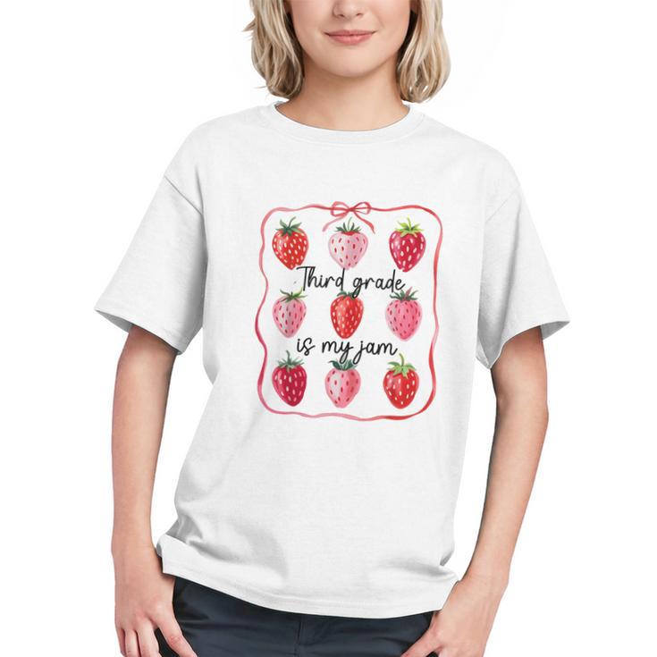 Sweet Strawberry 3rd Grade Jam Back to School Youth T-Shirt