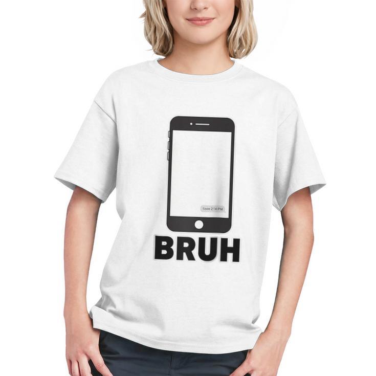 Texted First Bruh Seen Message Valentine's Day Humor Raglan Baseball Tee Graphic Youth
