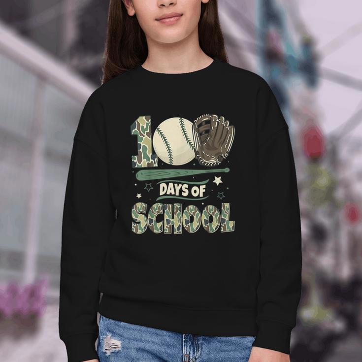 100 Days Of School Teacher Camo Baseball Boys Toddler Kids Youth Crewneck Sweatshirt 100 Days Of School Teacher Camo Baseball Boys Toddler Kids Youth Crewneck Sweatshirt