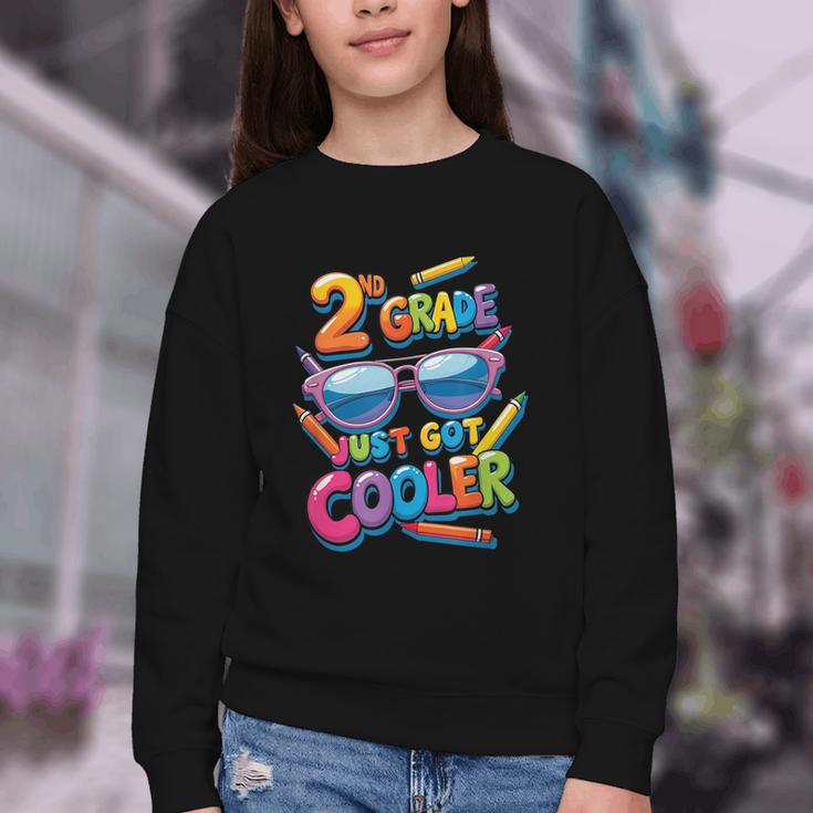 2nd Grade Just Got Cooler Shirt Back To School Kids Youth Crewneck Sweatshirt 2nd Grade Just Got Cooler Shirt Back To School Kids Youth Crewneck Sweatshirt