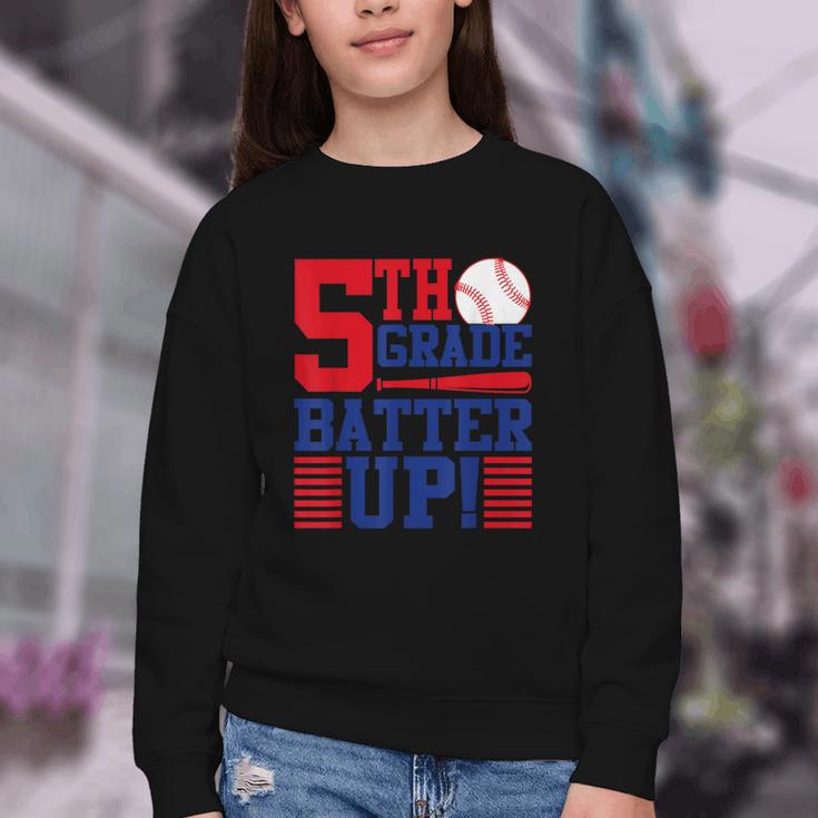 5th Grade Batter Up Back To School Fifth Grade Baseball Boys Youth Crewneck Sweatshirt 5th Grade Batter Up Back To School Fifth Grade Baseball Boys Youth Crewneck Sweatshirt