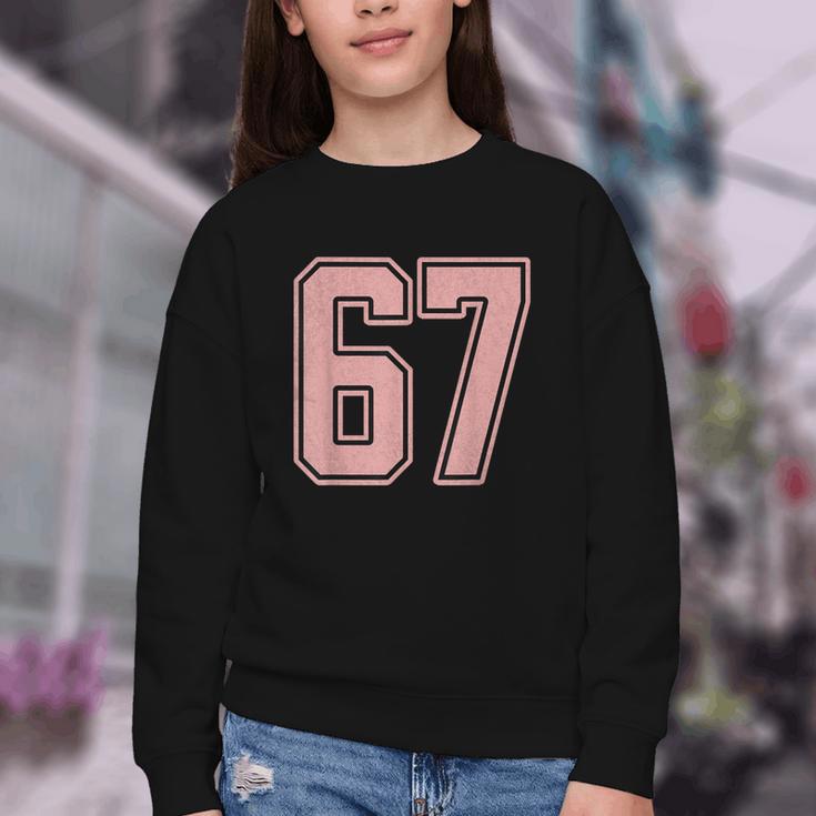 6 7 Number 67 Baseball Meme Tee For Women Youth Crewneck Sweatshirt 6 7 Number 67 Baseball Meme Tee For Women Youth Crewneck Sweatshirt