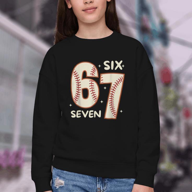 67 Baseball Six Seven 6 7 Meme Kids 67 Teen Boys 6-7 Youth Crewneck Sweatshirt 67 Baseball Six Seven 6 7 Meme Kids 67 Teen Boys 6-7 Youth Crewneck Sweatshirt