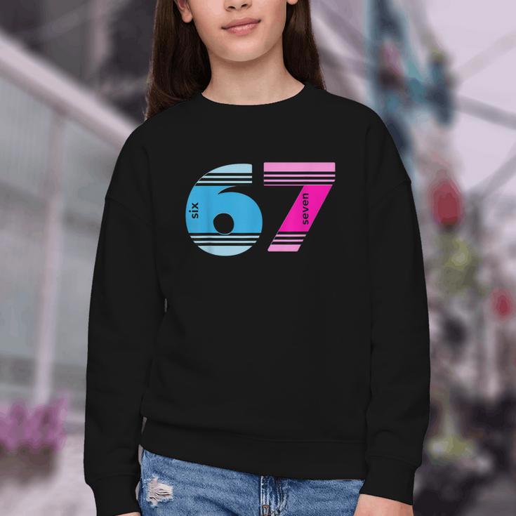 67 Crayon Cool Baseball Crayon 6 7 67 Youth Crewneck Sweatshirt