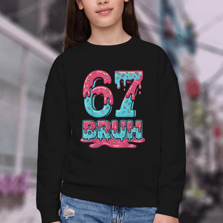 67 Ice Cream Drip Baseball For Men Women Kids Youth Crewneck Sweatshirt